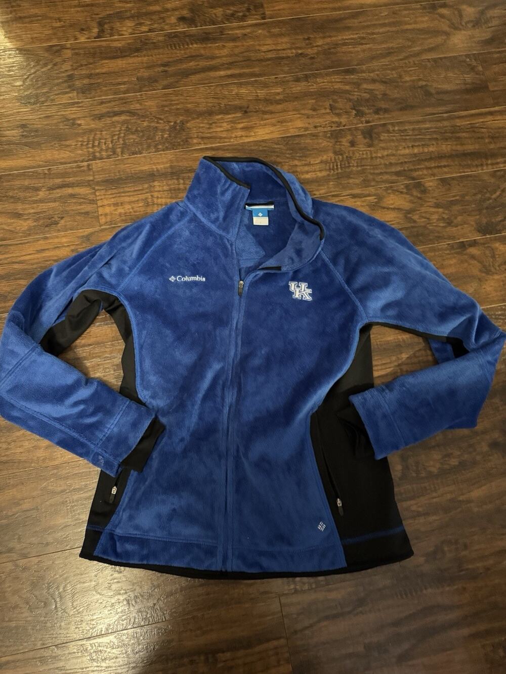 Columbia Kentucky Wildcats Women’s Fleece Blue Jacket Size L Excellent Condition